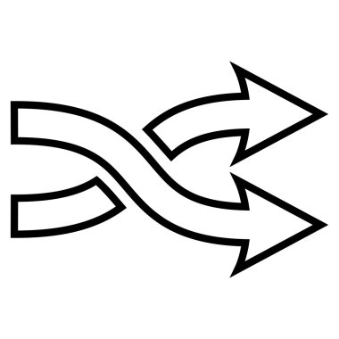 Okları yatay ince çizgi vektör simge mix