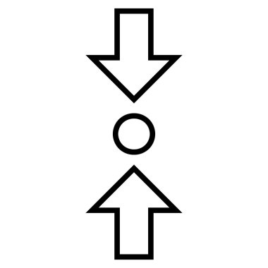 Dikey kontur vektör simge sıkıştırmak