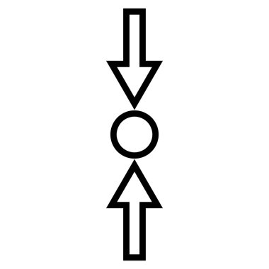 Basınç dikey ince çizgi vektör simgesi