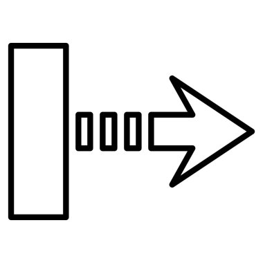 Çekme oku şu kontur vektör simgesi