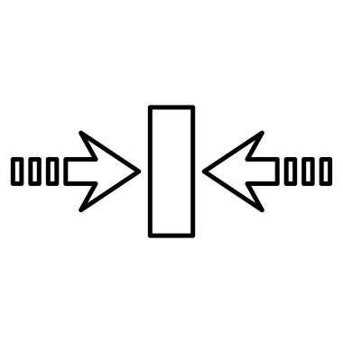 Basınç yatay ince çizgi vektör simgesi