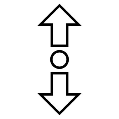 Oklar dikey kontur vektör simgesini genişletin