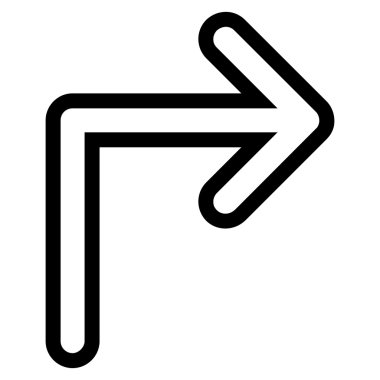 Sağ kontur vektör simge açmak