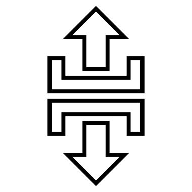 Dikey ince çizgi vektör simgesini genişletin