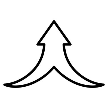 Anahat vektör simge yukarı ok birleştirmek