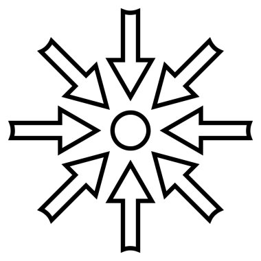 Oklar anahat vektör simge sıkıştırmak