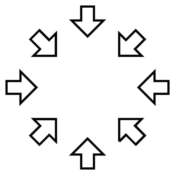 Flèches de pression Icône vectorielle AVC — Image vectorielle