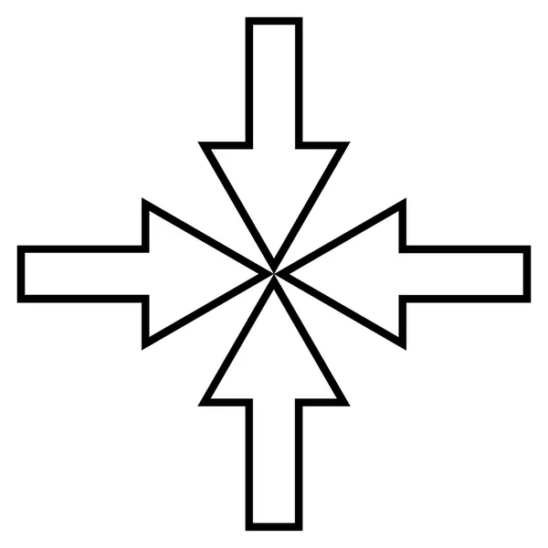 Icône vectorielle d'AVC de flèches compactes — Image vectorielle