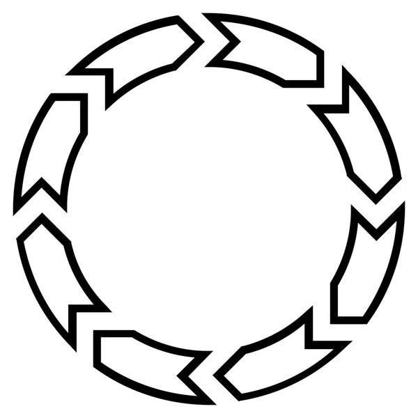 Ikona wektor zarys koło obrotu — Wektor stockowy