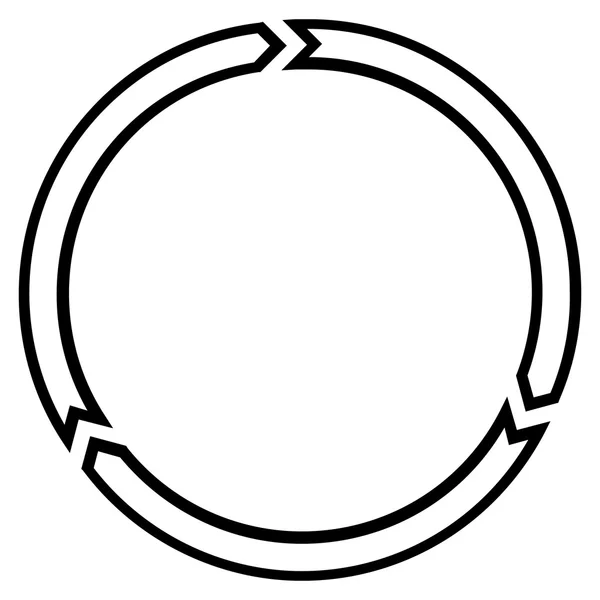 Rotation Circle Thin Line Vector Icon — Stock Vector