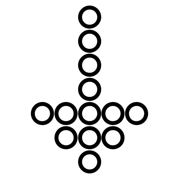 Seta de círculo para baixo curso vetor ícone — Vetor de Stock
