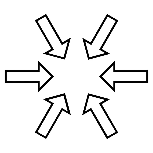 Druckpfeile schlagen Vektor-Symbol — Stockvektor