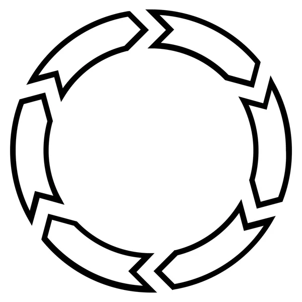 Círculo de rotación línea delgada Vector icono — Vector de stock
