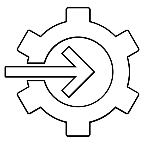 Integrationspfeil umreißt Vektor-Symbol — Stockvektor