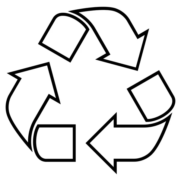 Recycler contour vectoriel Icône — Image vectorielle