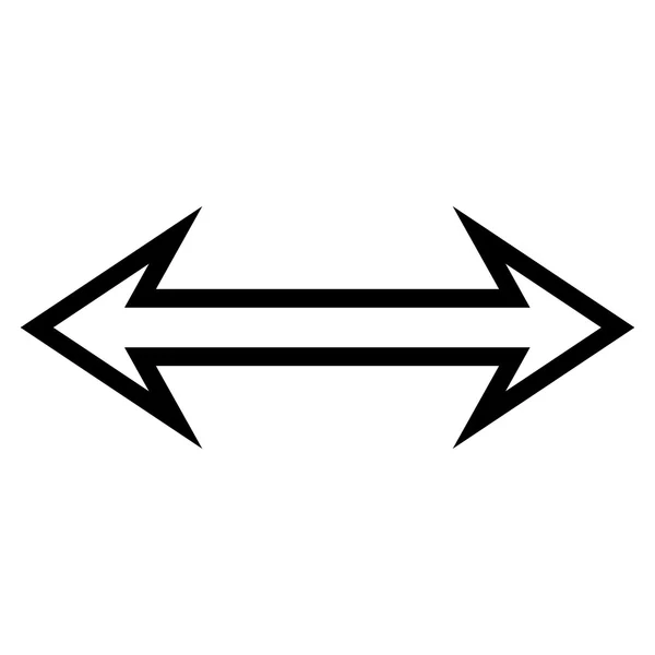 Horizontale Umrissvektorsymbole umdrehen — Stockvektor