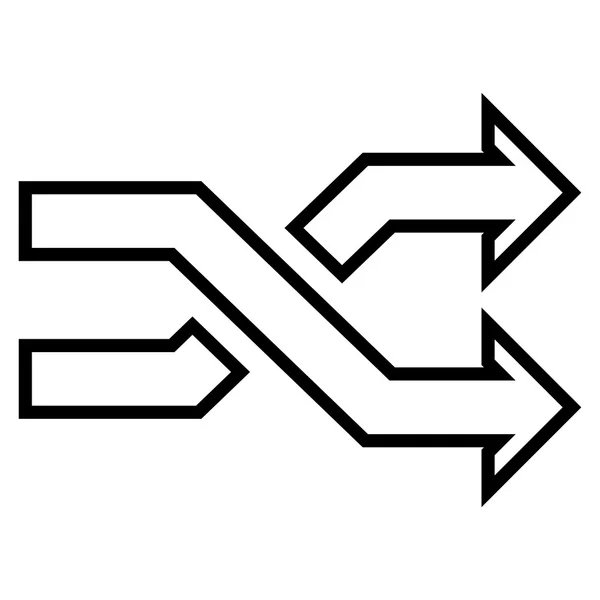 Pfeile horizontal schlagen Vektor Symbol mischen — Stockvektor