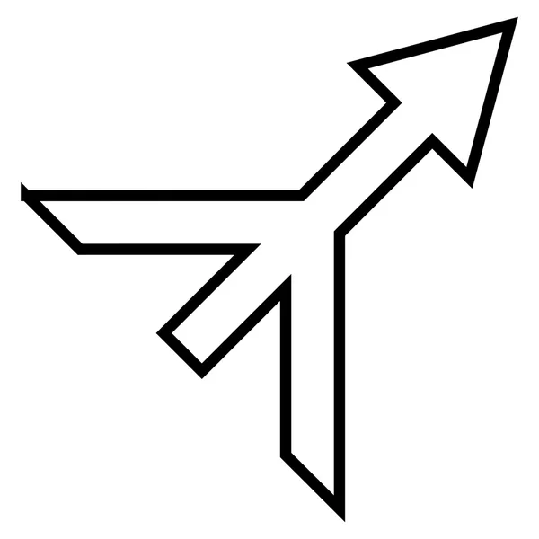 Merge Arrow Up Thin Line Vector Icon — стоковый вектор