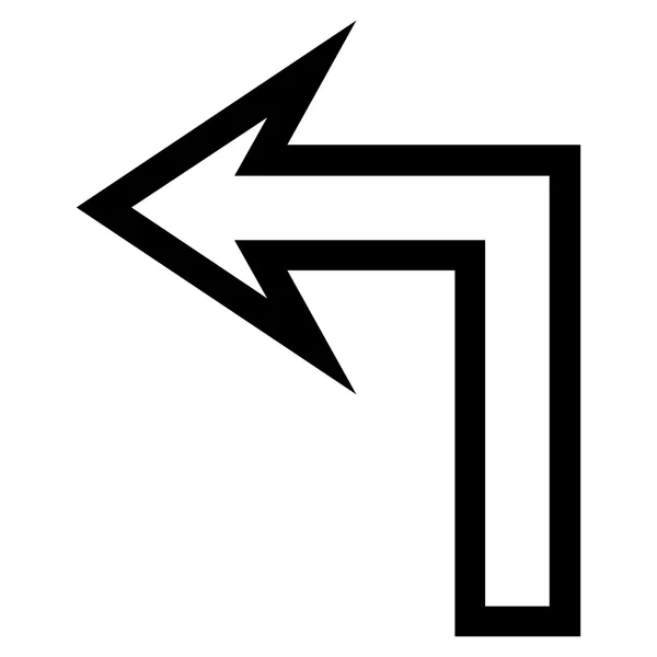 Otočit vlevo osnovy vektorové ikony — Stockový vektor