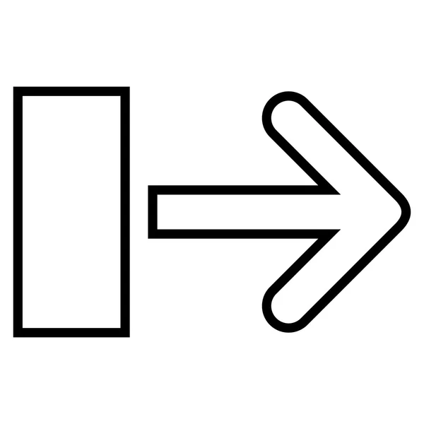 Pfeil nach rechts ziehen Vektor-Symbol — Stockvektor
