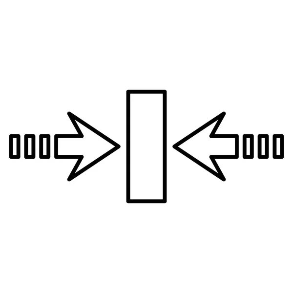 Druck horizontal dünne Linie Vektor Symbol — Stockvektor