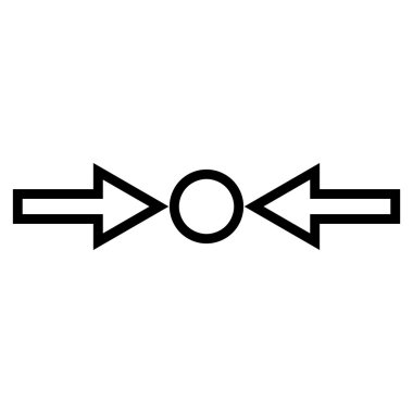 Basınç yatay kontur vektör simgesi