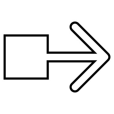 Sağ kontur vektör simge çekin