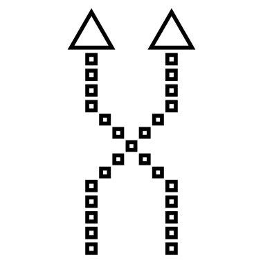 Kontur vektör simge yukarı okları shuffle