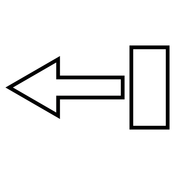 Tirez la flèche gauche mince ligne vectorielle icône — Image vectorielle