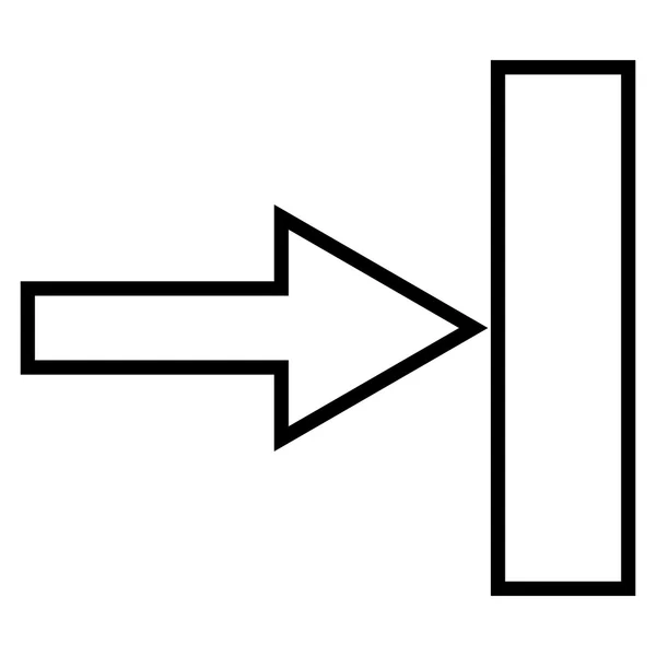 Icône vectorielle à contour droit — Image vectorielle