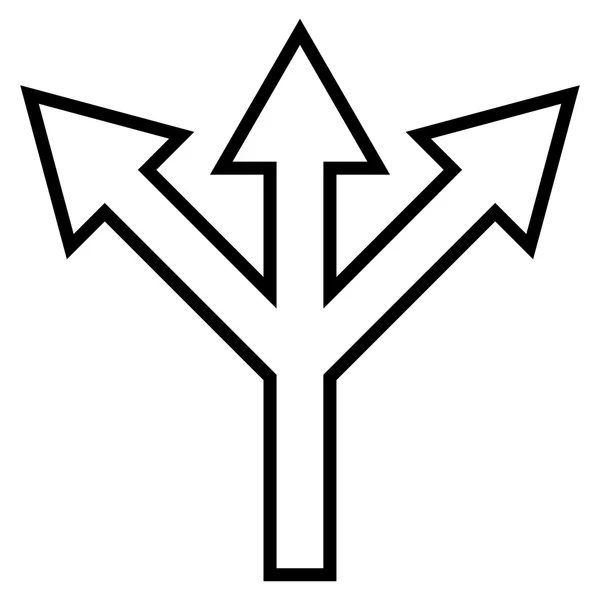 Split Pfeil Outline Vektor-Symbol — Stockvektor