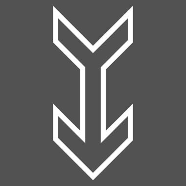 Kontur vektör simgesi aşağı ok