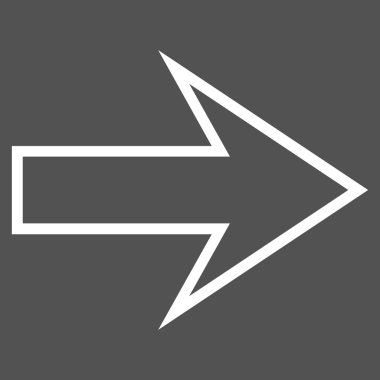 Kontur vektör simgesi sağ ok