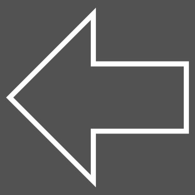 İnce çizgi vektör simge sol ok