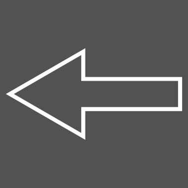 İnce çizgi vektör simge sol ok