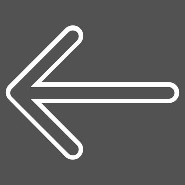 Ok sol anahat vektör simgesi