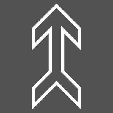 İnce çizgi vektör simge yukarı ok