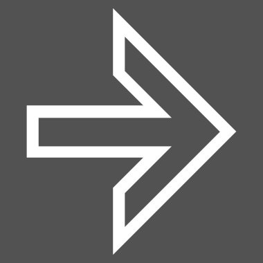 Ok şu ince çizgi vektör simgesi