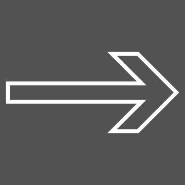 Kontur vektör simgesi sağ ok