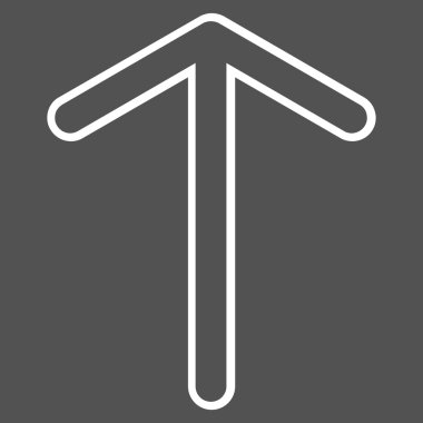 Kontur vektör simge yukarı ok