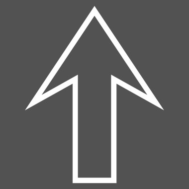 Kontur vektör simge yukarı ok