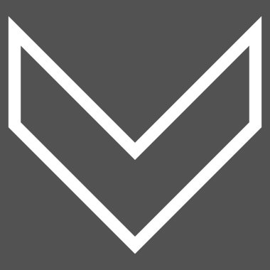 Anahat vektör simgesi aşağı ok ucu