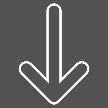 İnce çizgi vektör simgesi aşağı yönlü ok