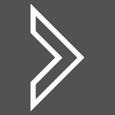 Ok ucu sağ kontur vektör simgesi