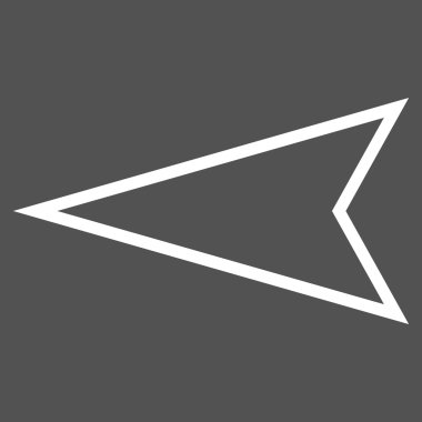 İşaretçi sol ince çizgi vektör simgesi