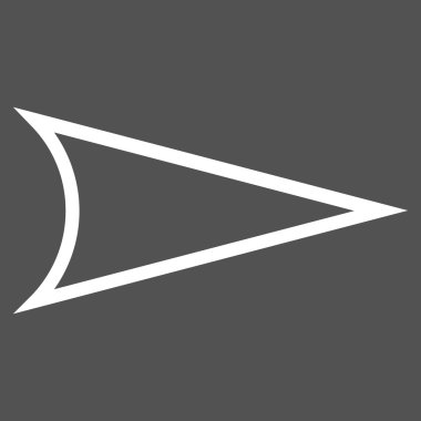 Ok ucu doğru anahat vektör simgesi