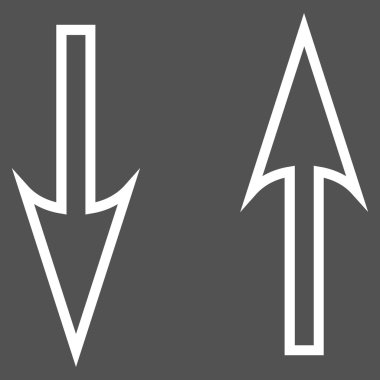 Exchange okları dikey kontur vektör simgesi