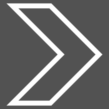 Ok ucu doğru anahat vektör simgesi