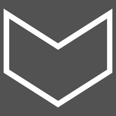 Kontur vektör simgesi aşağı ok ucu