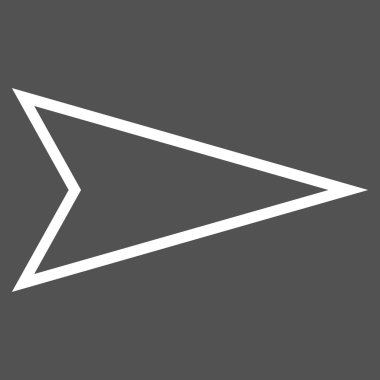 İşaretçi doğru anahat vektör simgesi